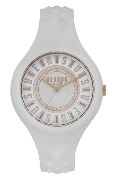 versus versace fire island silicone watch|Versus Versace Women's 3 Hand Quartz Fire Island White .